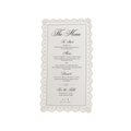 Lace Backed Menu