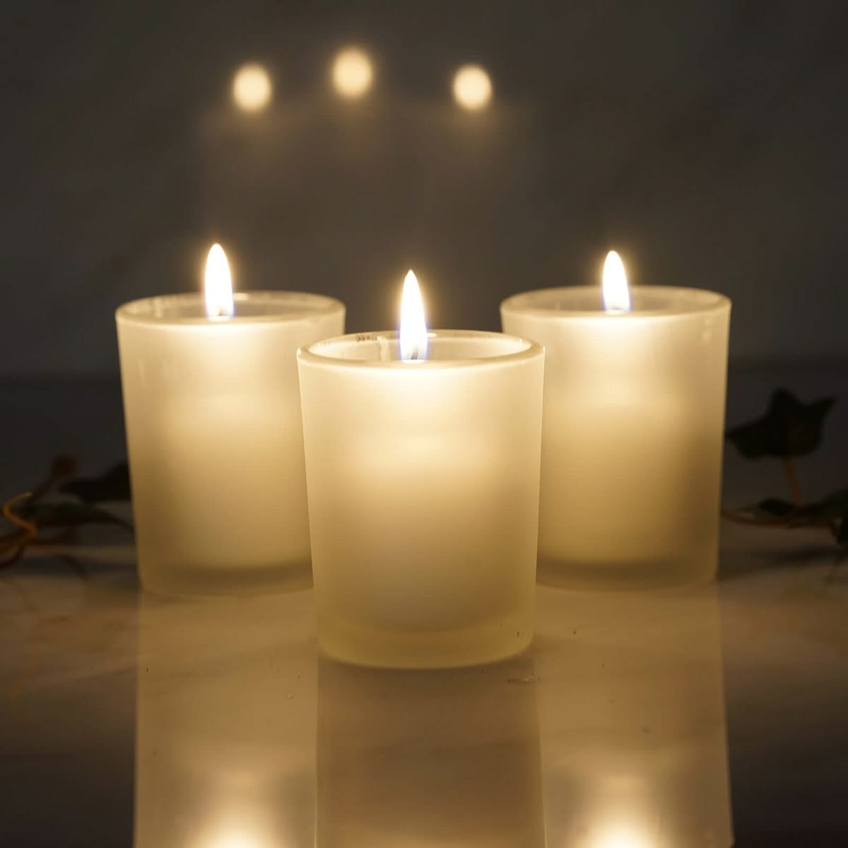 Frosted Tealight Candle Holder