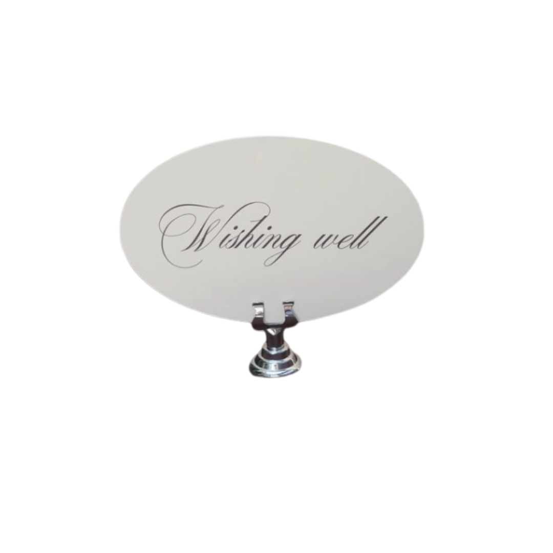 Oval Wishing Well Sign