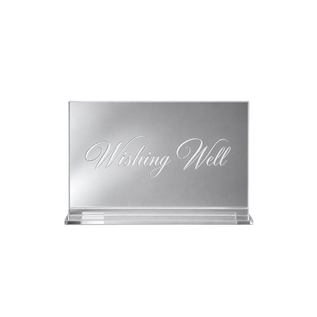 Mirrored Acrylic Wishing Well Sign