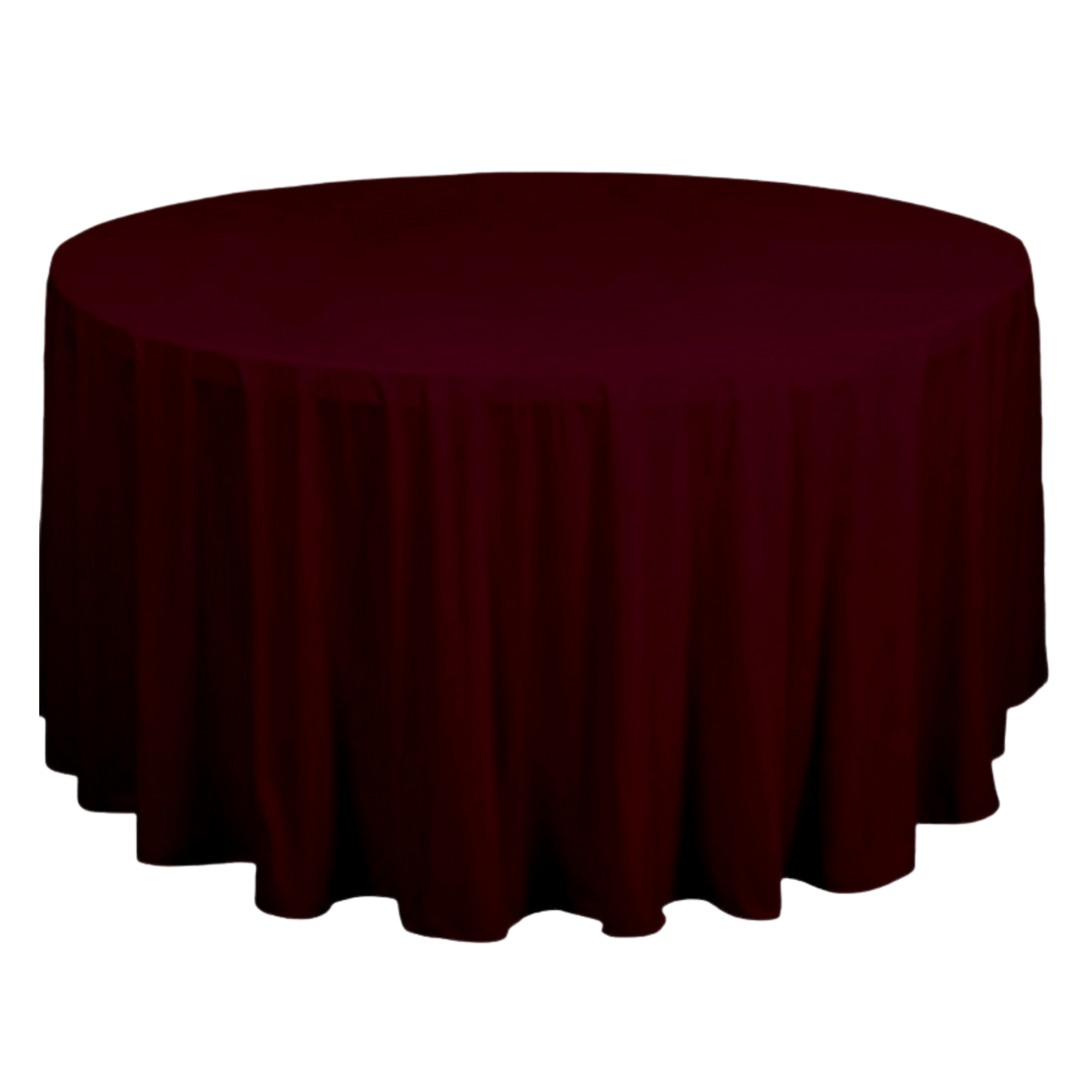 Round Burgundy Tablecloth