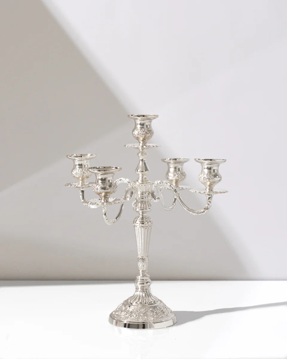 5-arm Silver Candelabra