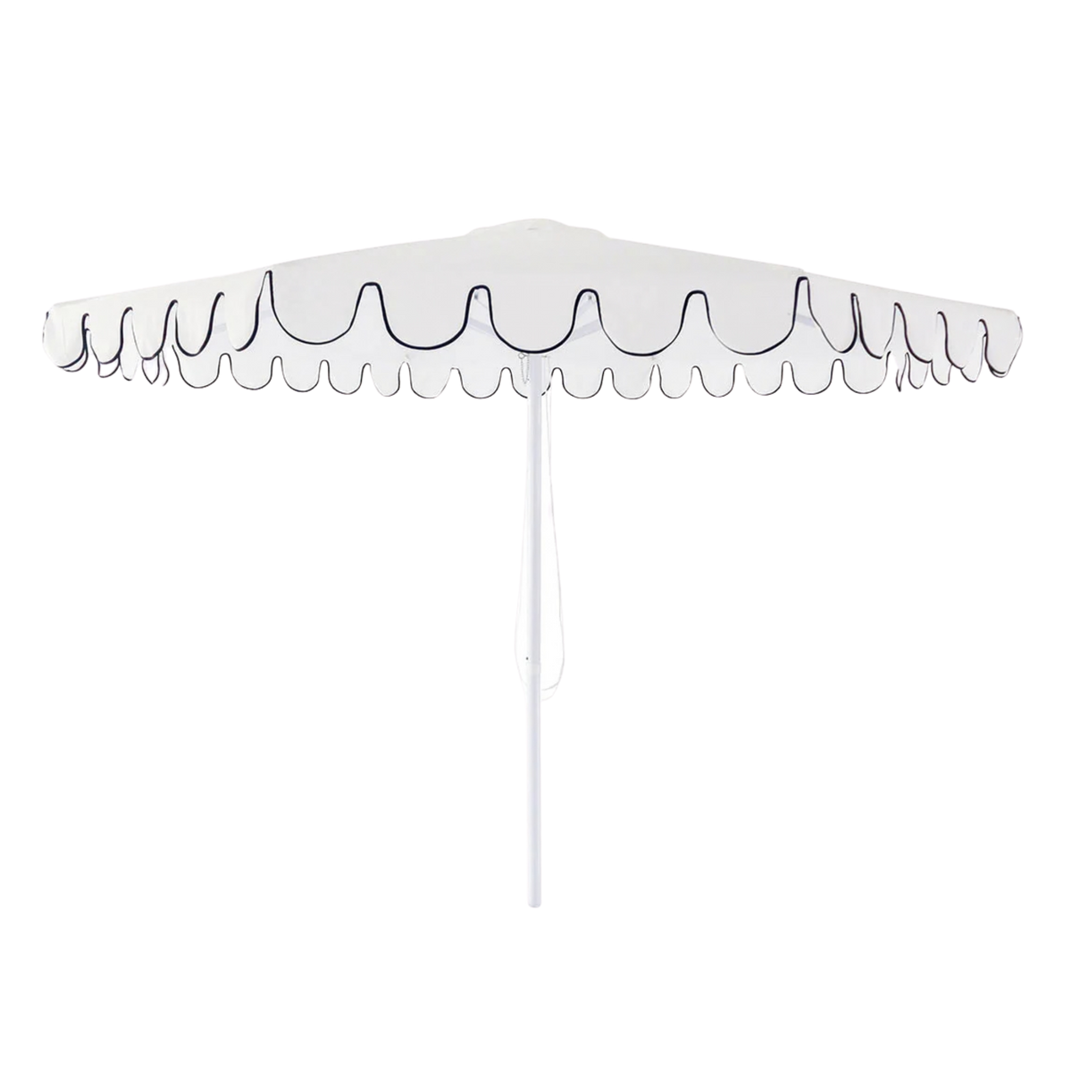 White Scalloped Umbrella